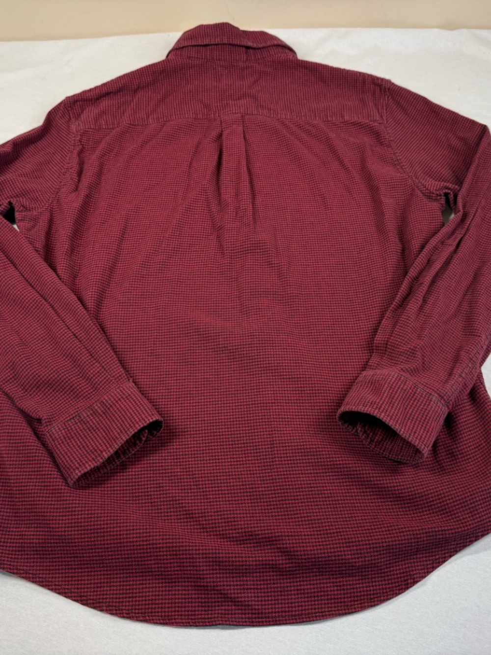 Chaps Men's Long Sleeve Houndstooth Pattern Button Up Shirt Size Large - Red - Picture 6 of 6